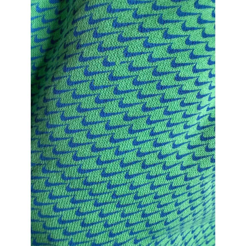 Nike Womens Green Blue Micro Swoosh Logo Knit Athletic Shorts Medium - Picture 2 of 4